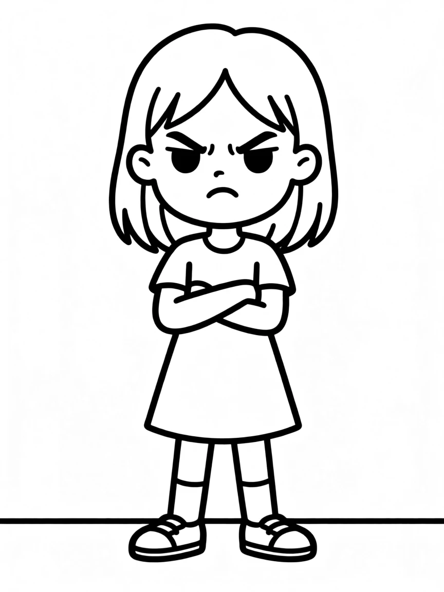 An angry girl