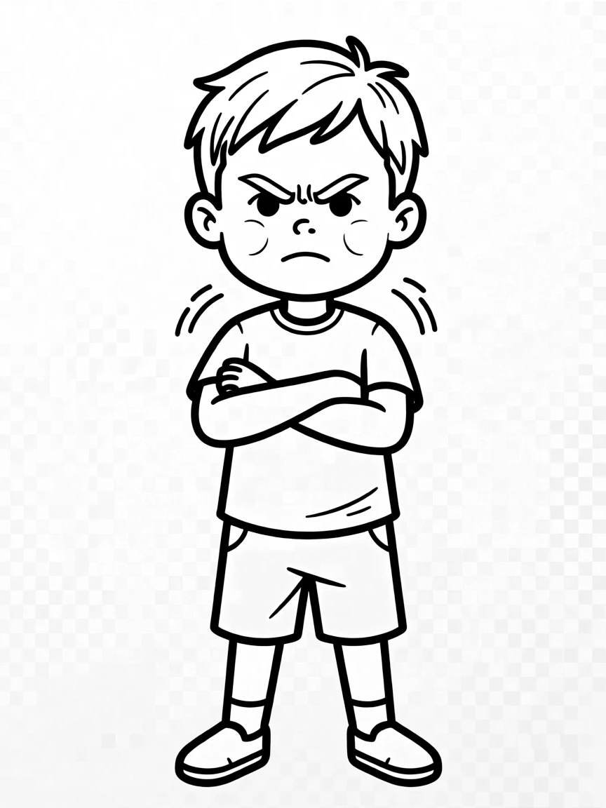 An angry boy