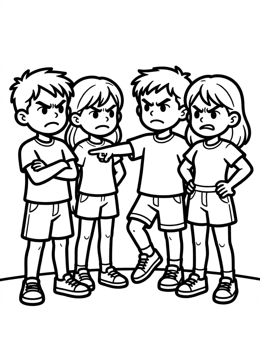 A group of angry kids