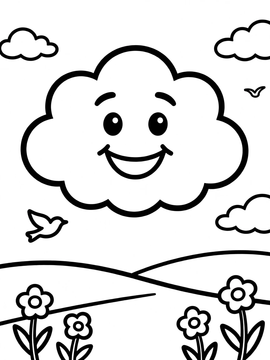 A happy cloud.