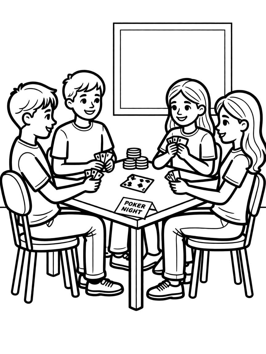 A group of people are playing poker.