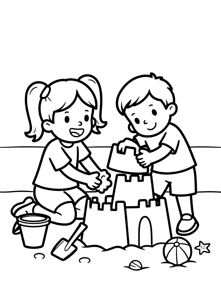 (betray) Two kids building a sandcastle, and one secretly knocking it down when the other isn’t looking.