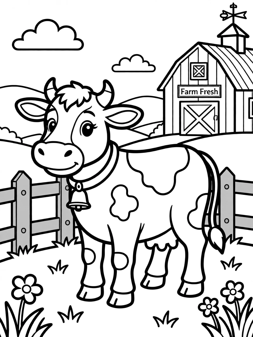 (New Jersey) A cute Jersey cow in a farm pasture