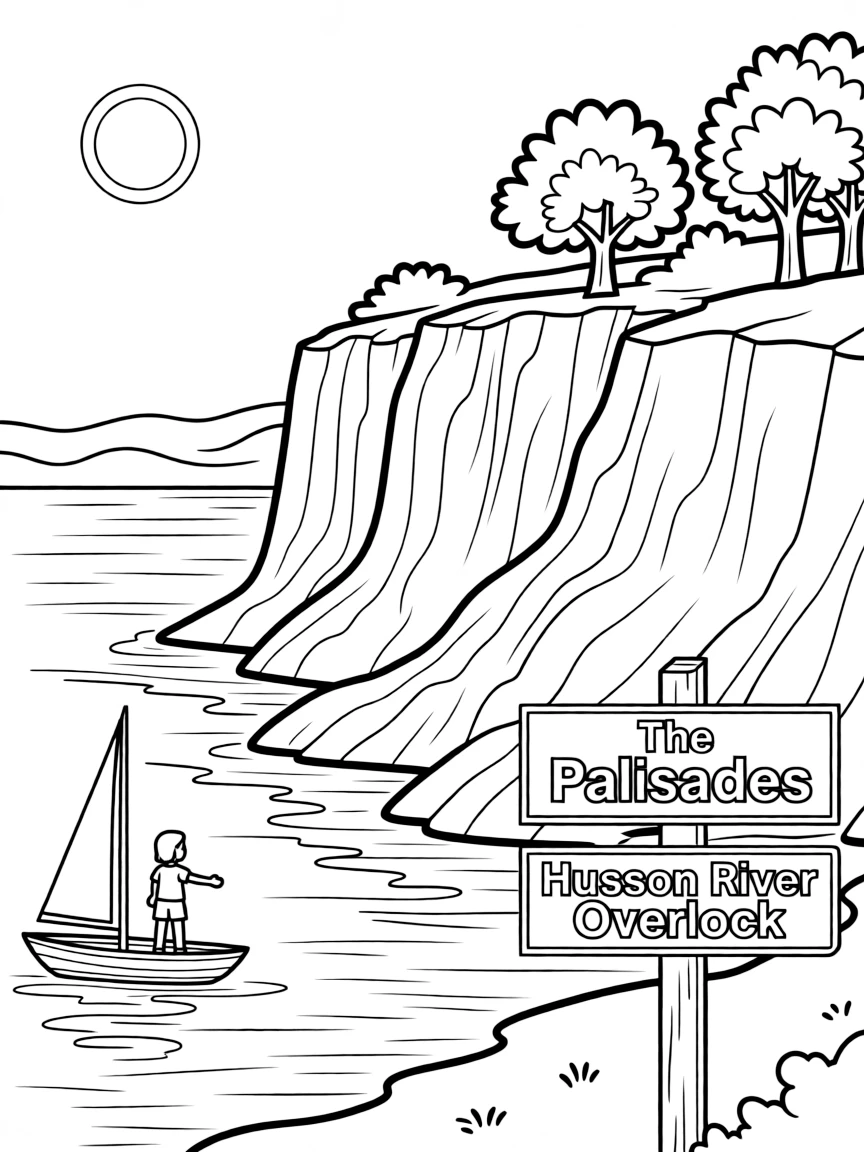 (New Jersey) The Palisades cliffs overlooking the Hudson River