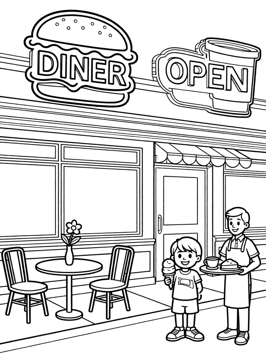 (New Jersey) A classic New Jersey diner with neon signs