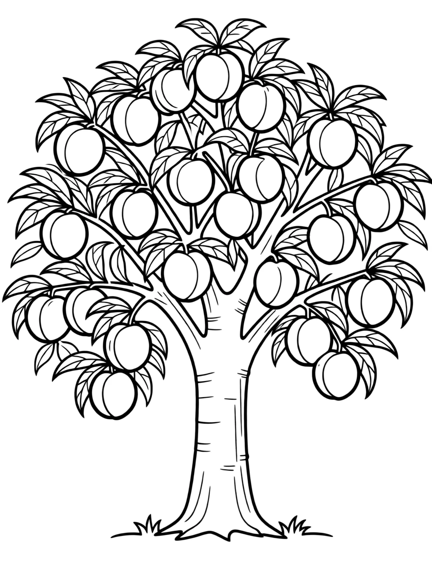 (New Jersey) A Jersey peach tree with ripe peaches