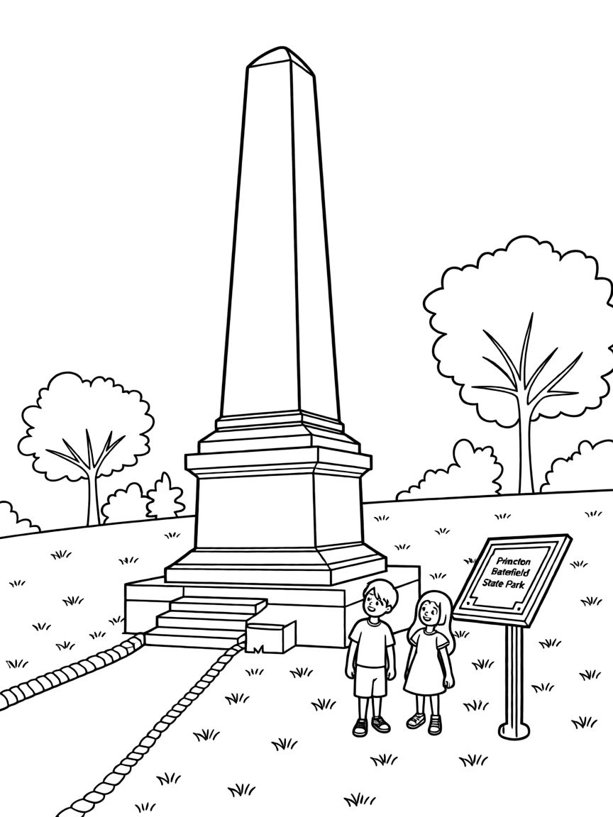 (New Jersey) The Princeton Battlefield State Park monument