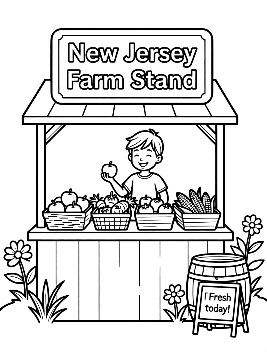 (New Jersey) A Jersey farm stand with fresh produce