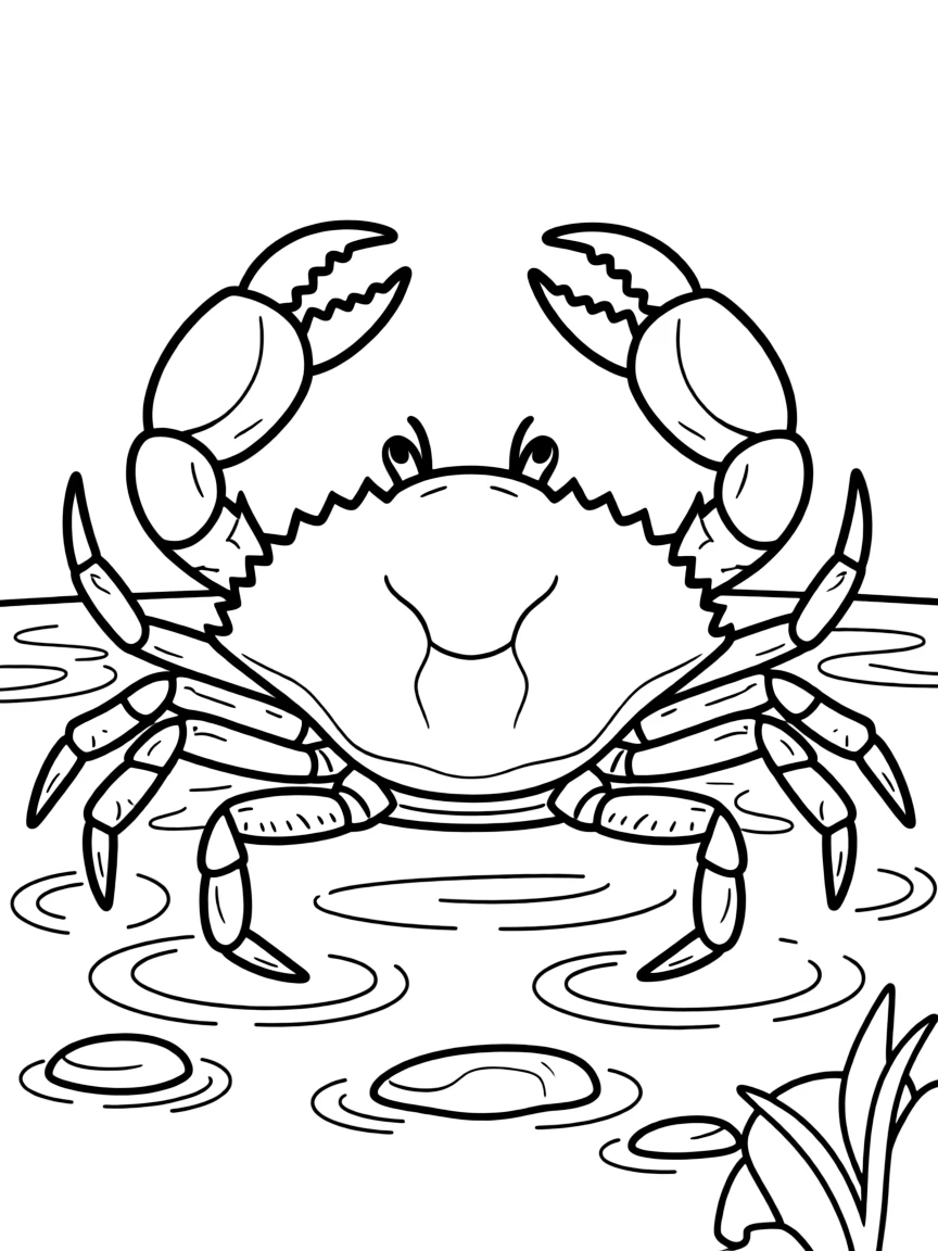 (New Jersey) A Jersey blue claw crab in shallow water