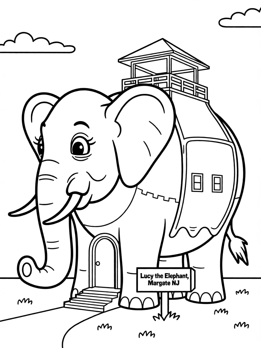 (New Jersey) The Lucy the Elephant roadside attraction in Margate