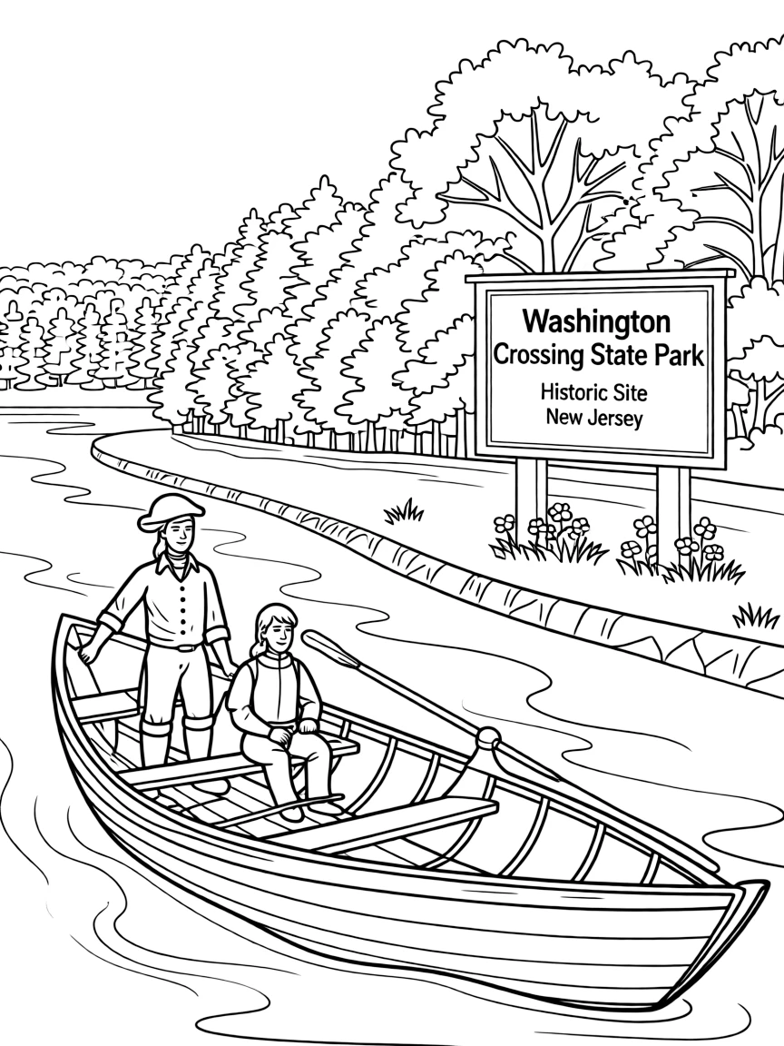 (New Jersey) The Washington Crossing State Park historic site