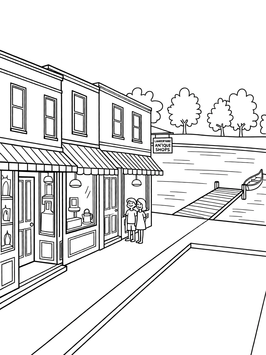 (New Jersey) The Lambertville antique shops along the Delaware River
