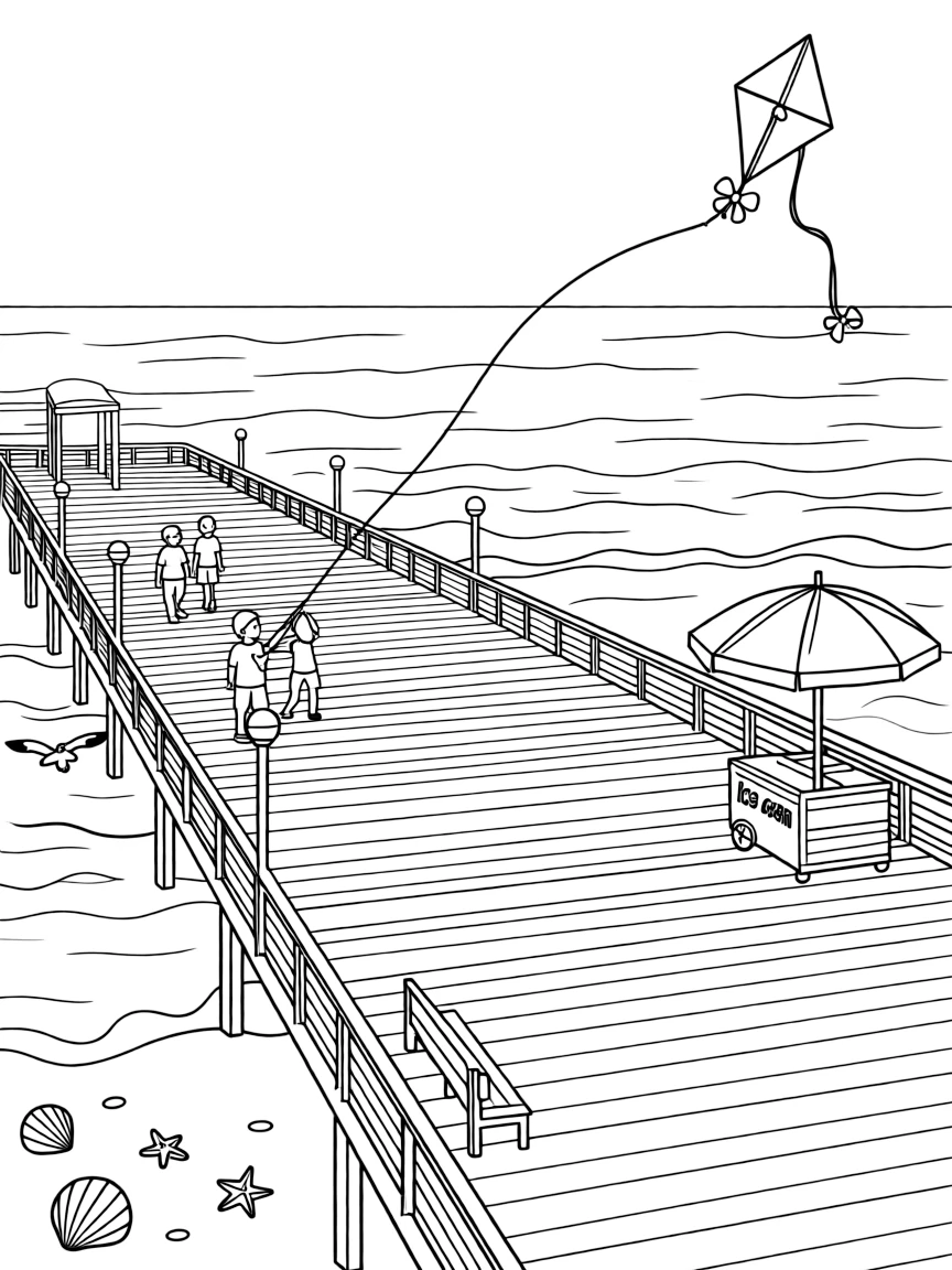 (New Jersey) The Point Pleasant Beach boardwalk and pier