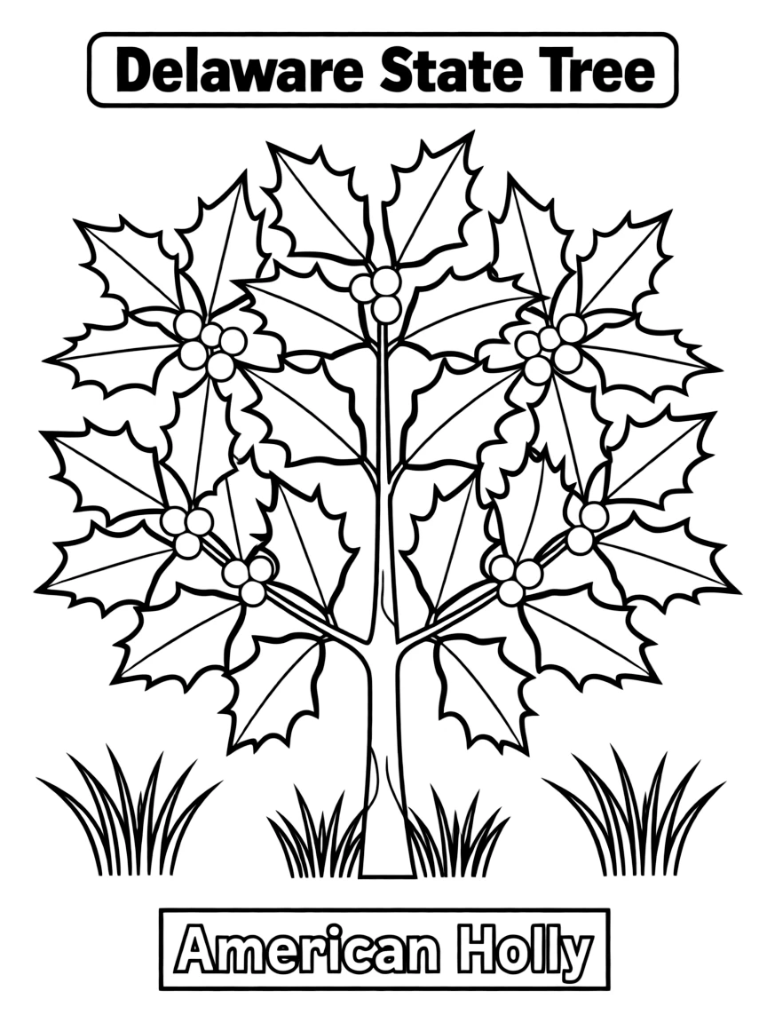 (Delaware) Delaware state tree – American Holly