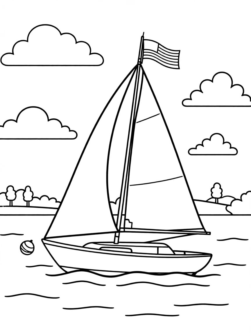 (Delaware) A boat sailing on Delaware Bay