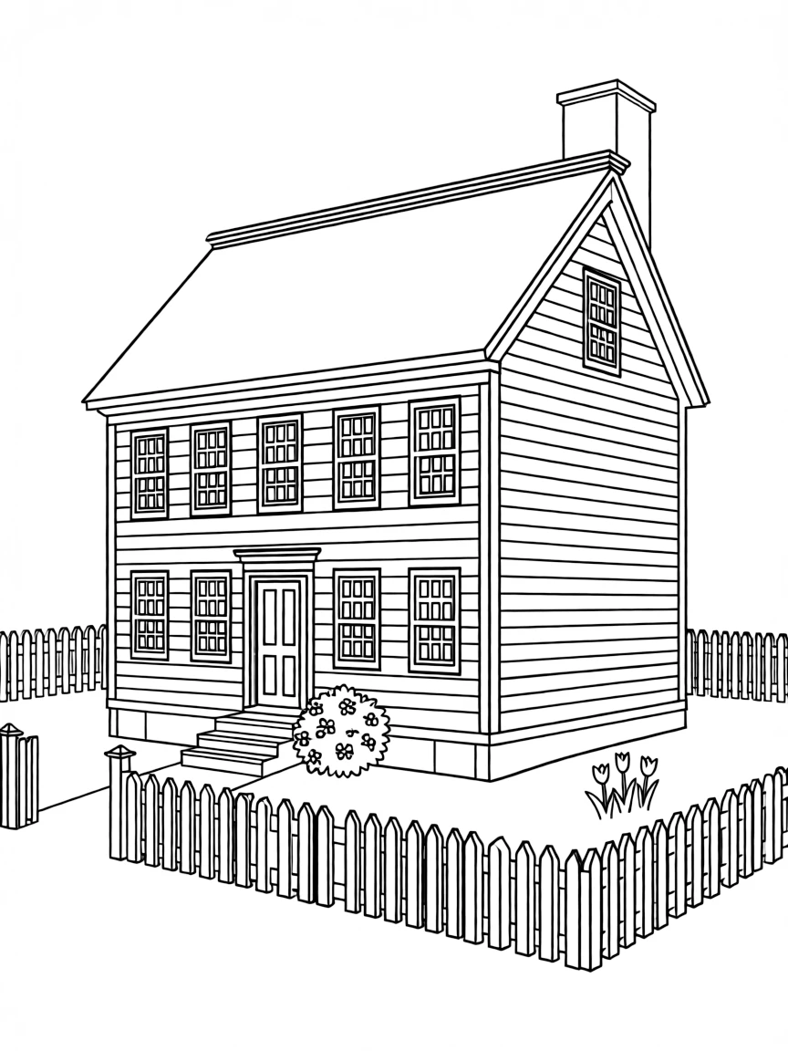(Delaware) A colonial house from New Castle