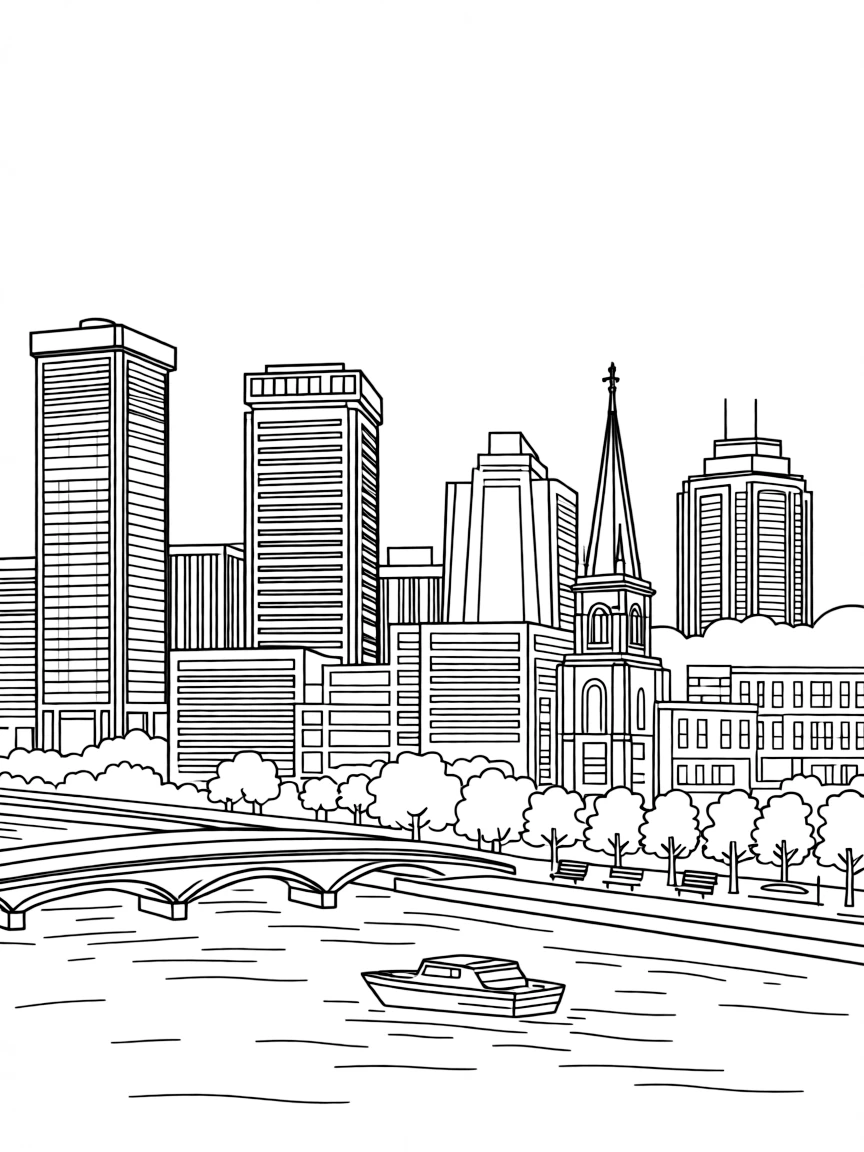 (Delaware) Wilmington city skyline