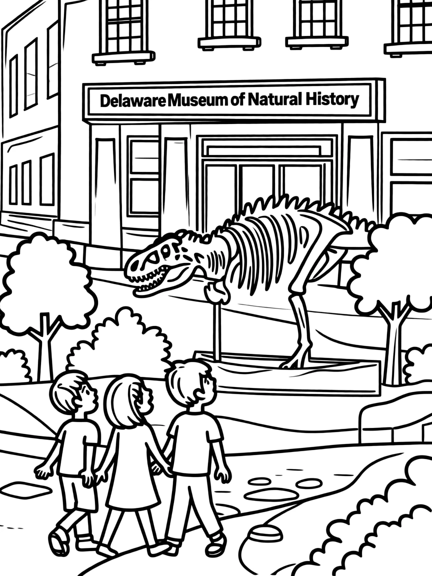 (Delaware) Children visiting the Delaware Museum of Natural History