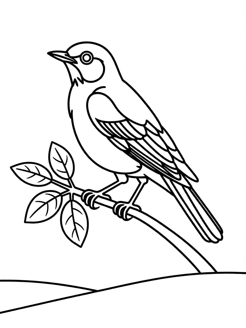 (Delaware) An American robin (alternate state bird used historically)