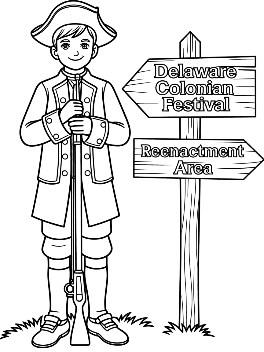 (Delaware) Delaware colonial soldier reenactor