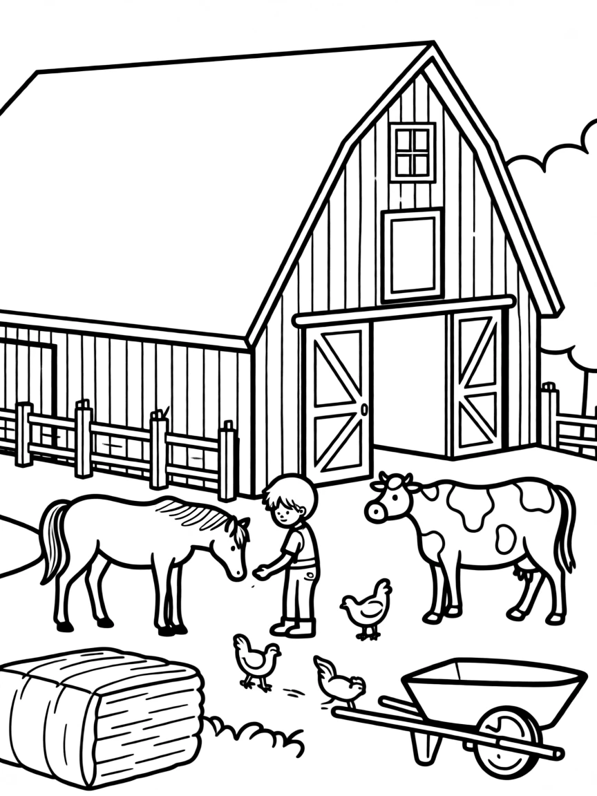 (Delaware) A Delaware barn with animals