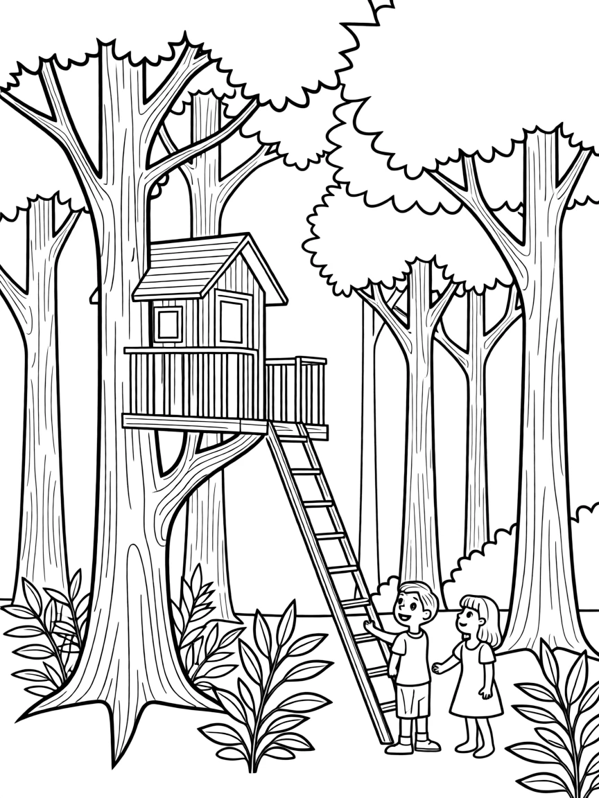 (Delaware) A treehouse in the woods of northern Delaware