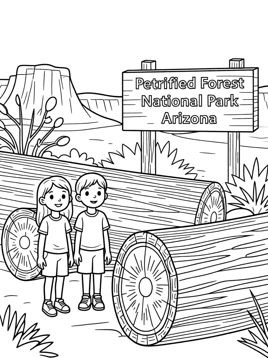 (Arizona) Petrified wood in Petrified Forest National Park