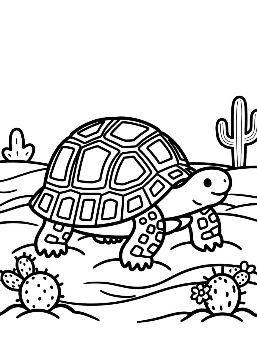 (Arizona) A desert tortoise walking through sand