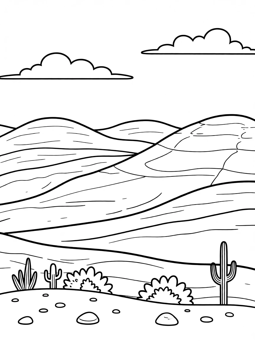 (Arizona) The Painted Desert with colorful hills