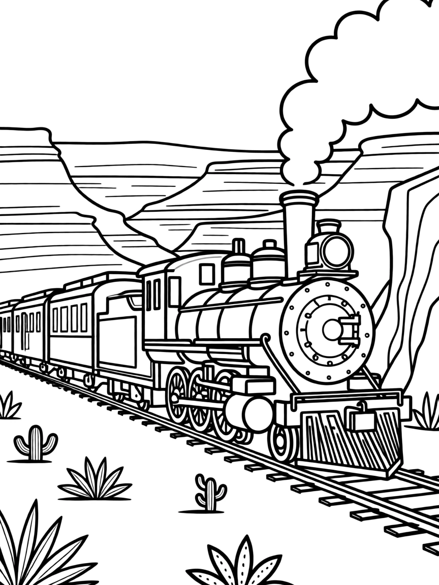 (Arizona) An old steam train on the Grand Canyon Railway