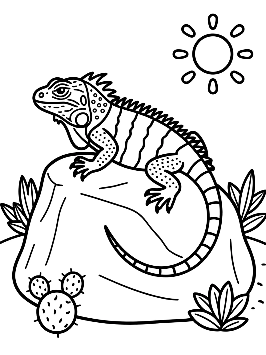 (Arizona) A desert iguana sunbathing on a rock