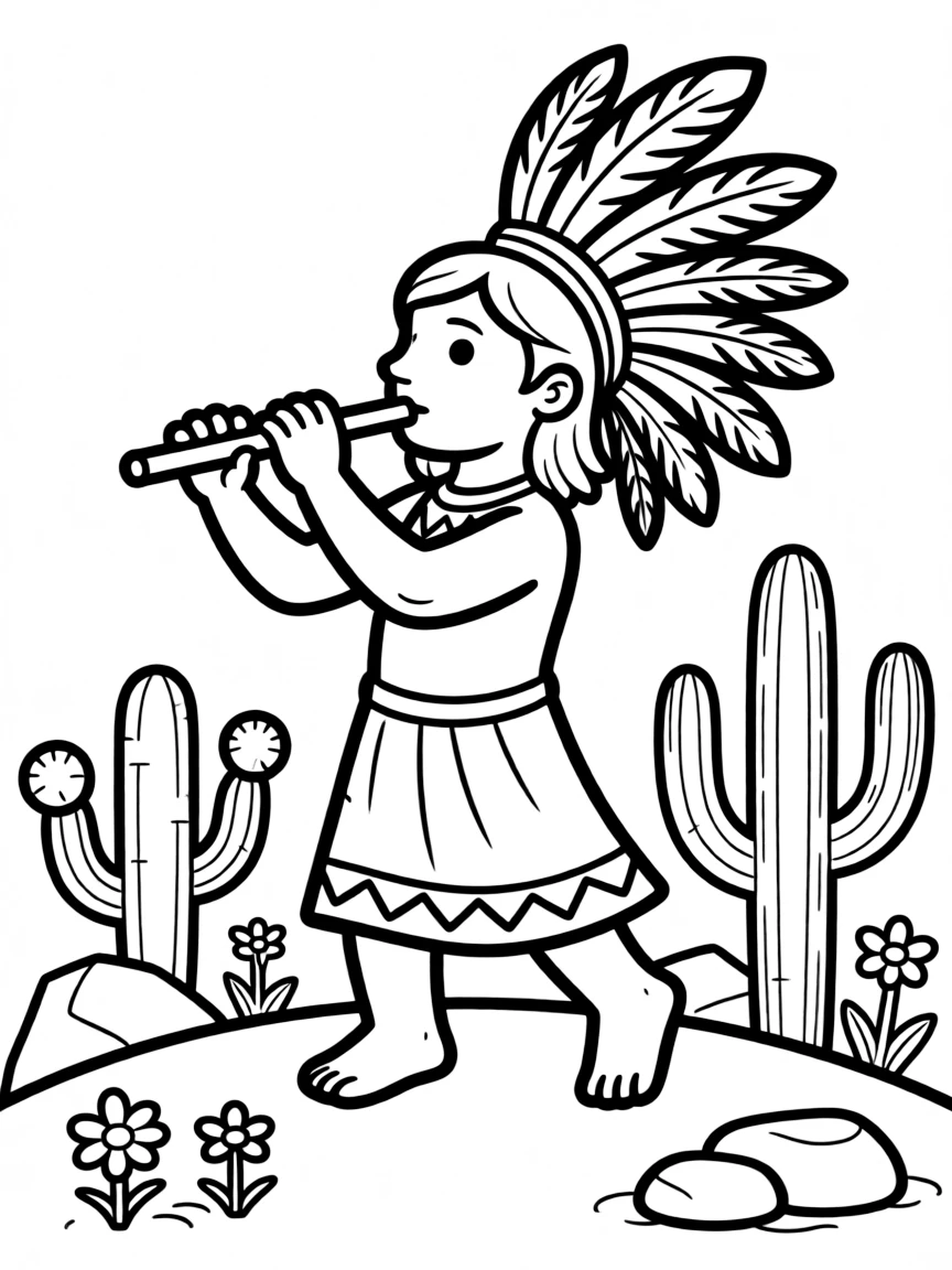 (Arizona) A kokopelli figure playing a flute