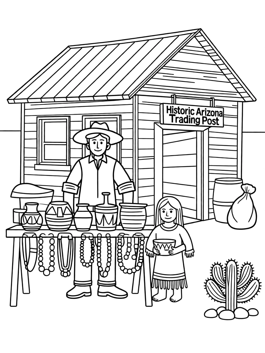 (Arizona) A historic trading post with Native crafts