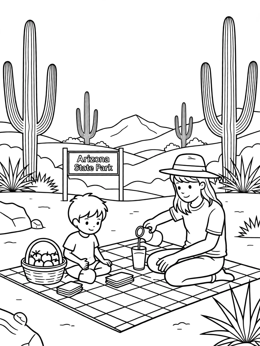 (Arizona) A picnic at an Arizona state park
