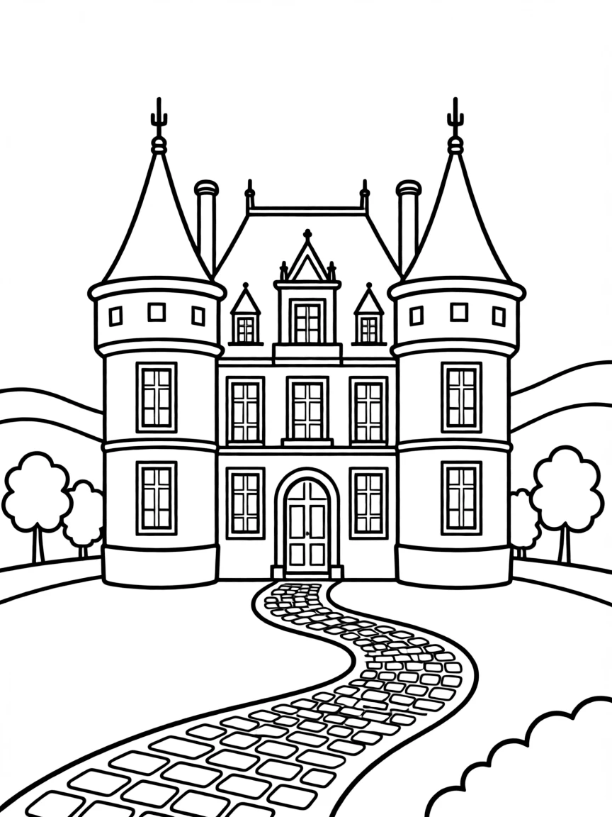 (France) Loire Valley château with turrets and spires