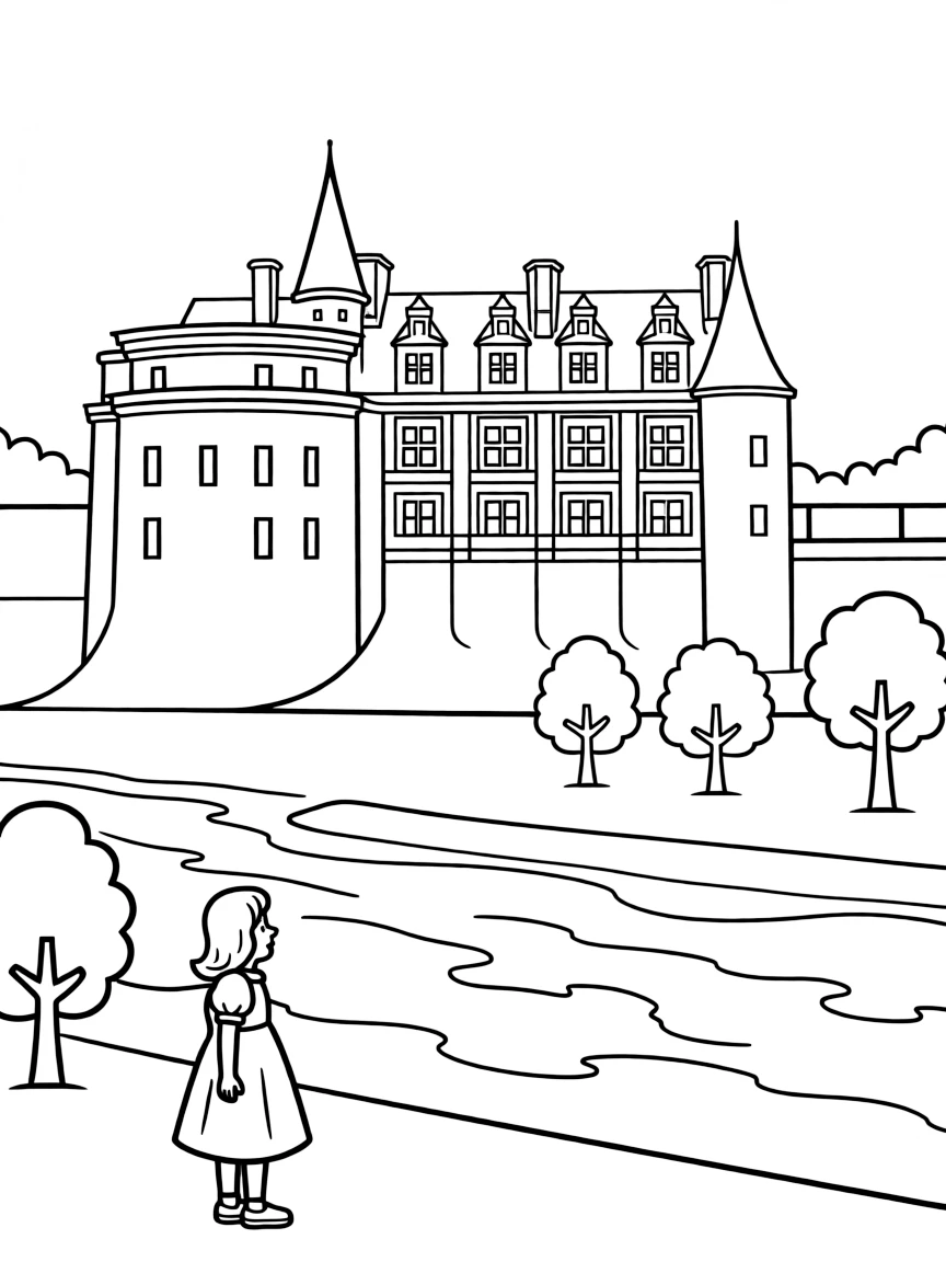 (France) Château d'Amboise overlooking the Loire River