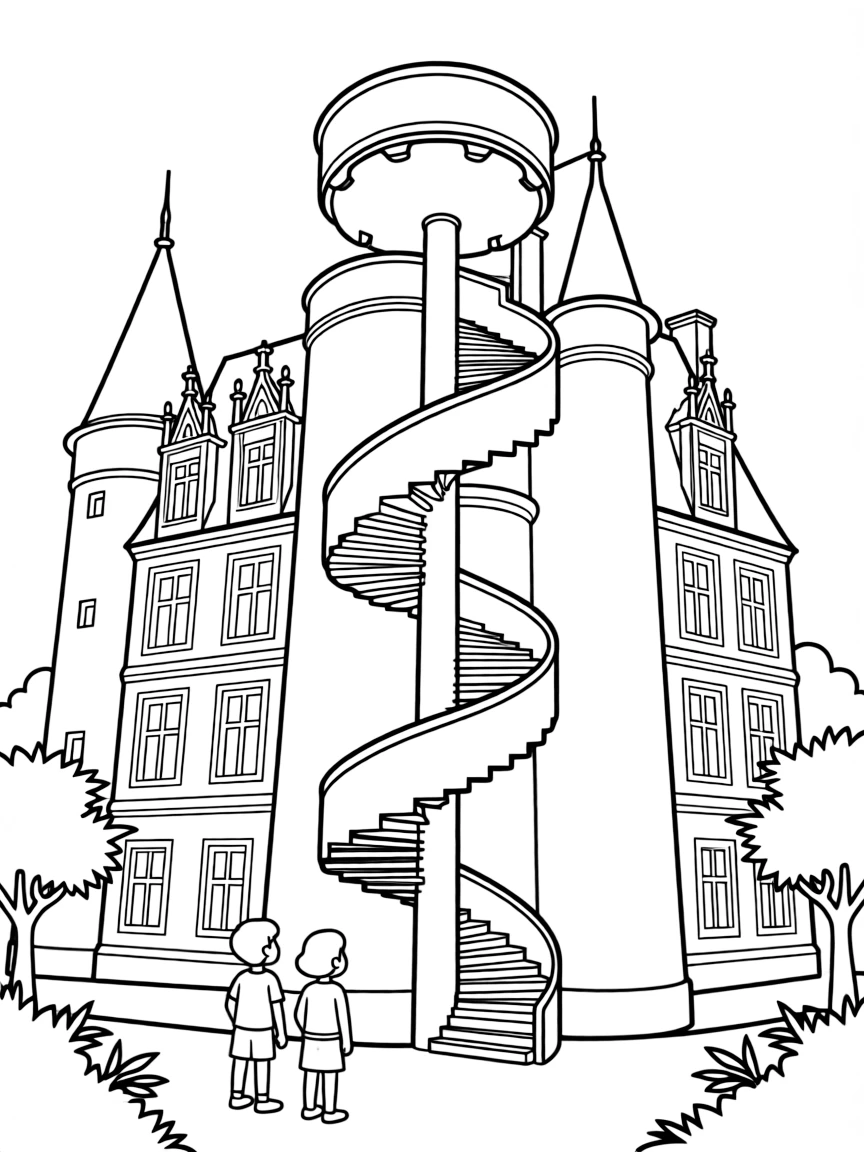 (France) Château de Blois with its famous spiral staircase