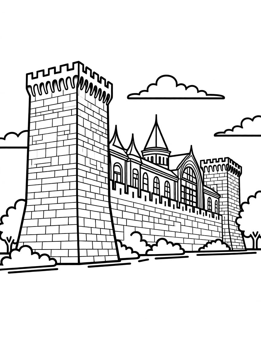 (France) Palais des Papes in Avignon with fortress walls