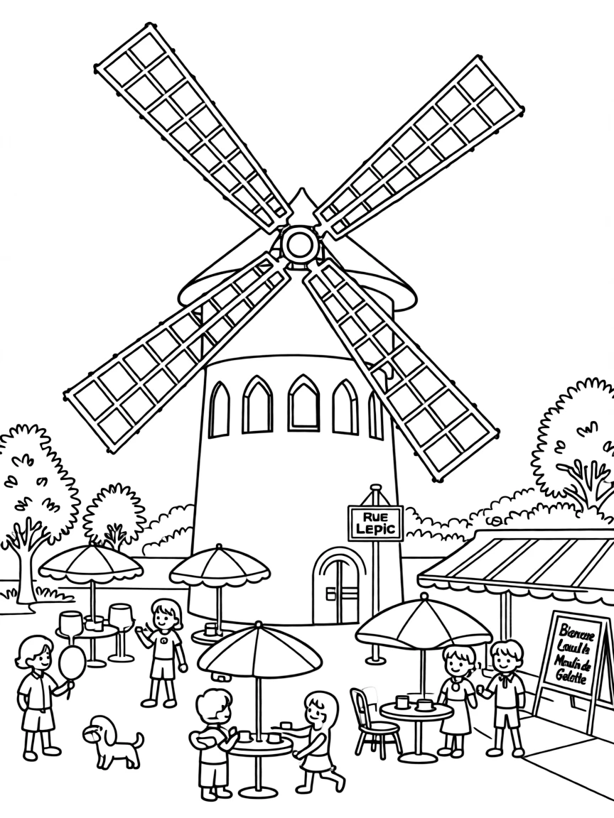 (France) Moulin de la Galette windmill in Montmartre