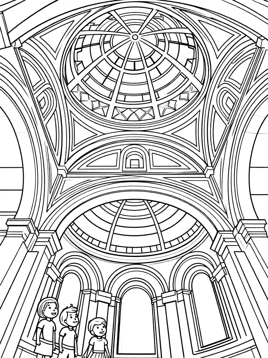 (France) Basilique du Sacré-Cœur dome interior