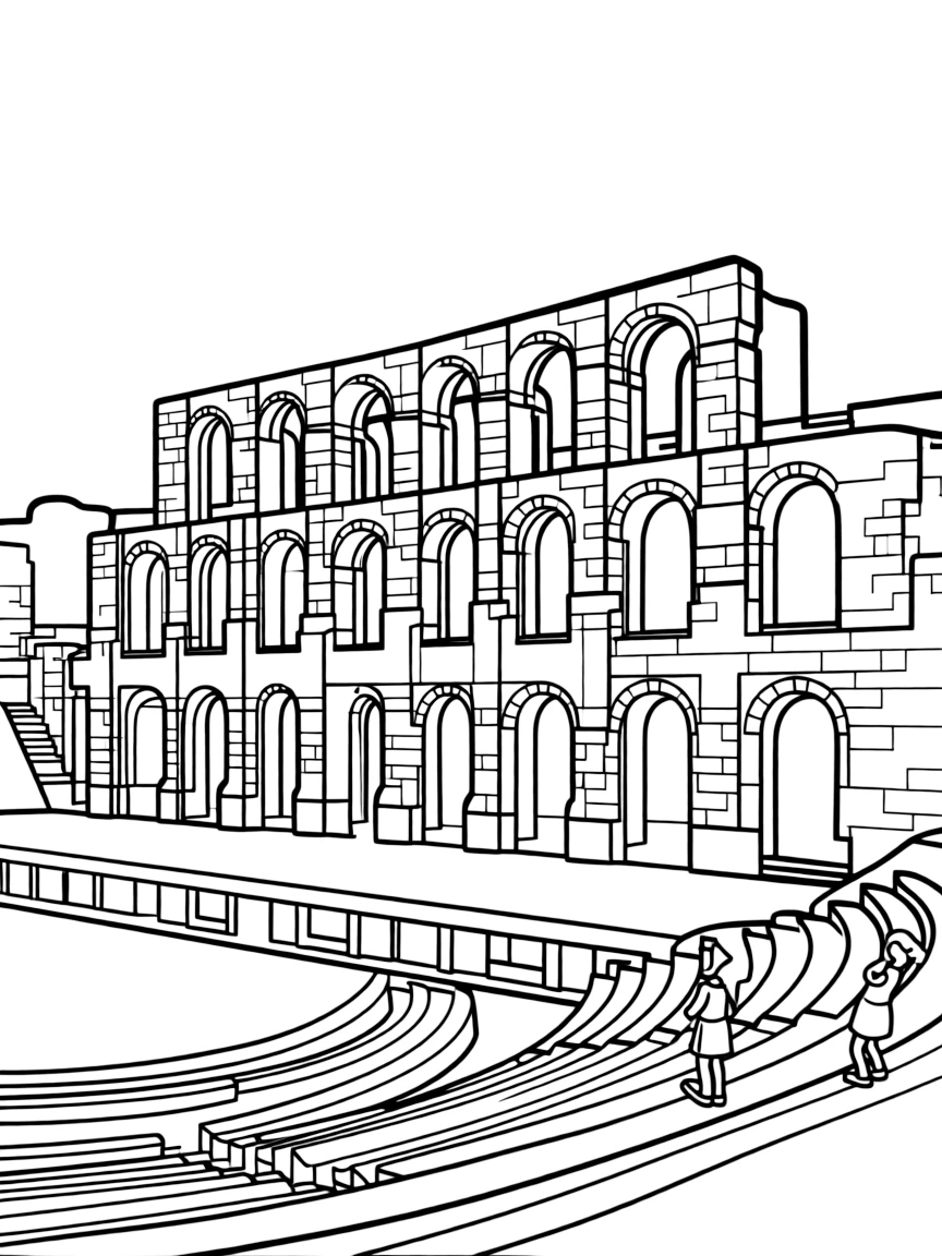 (France) Roman theater of Orange with stage backdrop