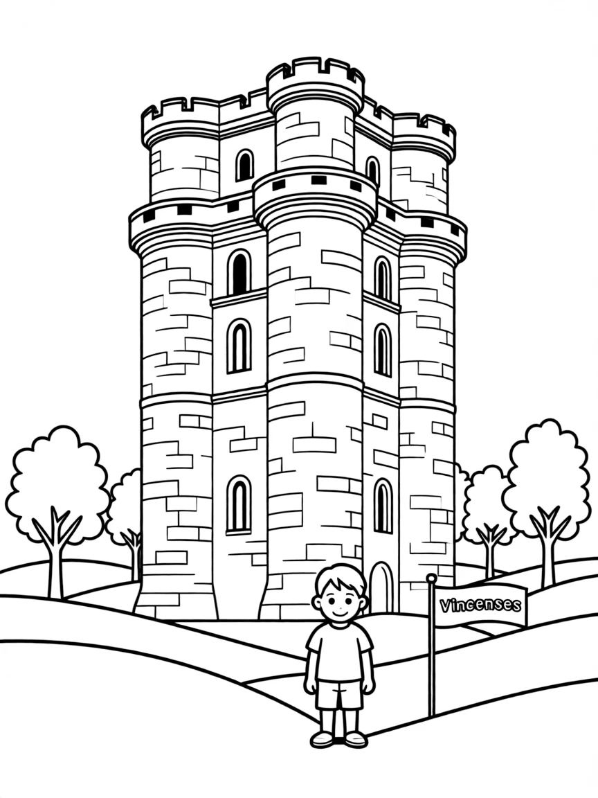 (France) Château de Vincennes medieval keep tower