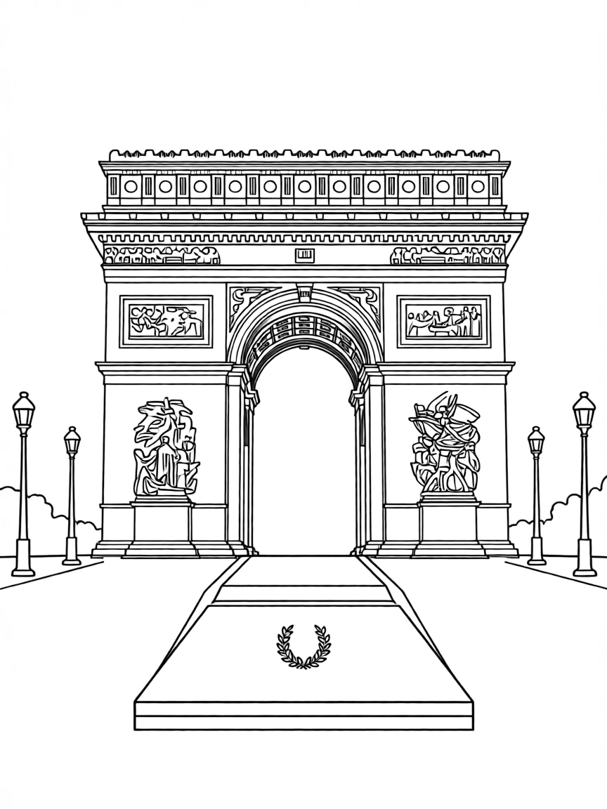 (France) Arc de Triomphe with Tomb of Unknown Soldier