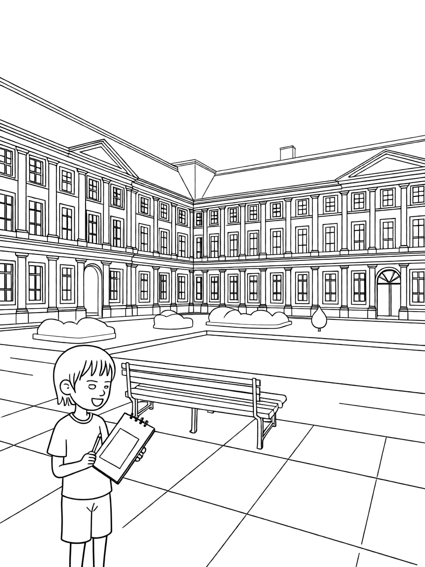 (France) Louvre Cour Carrée classical courtyard