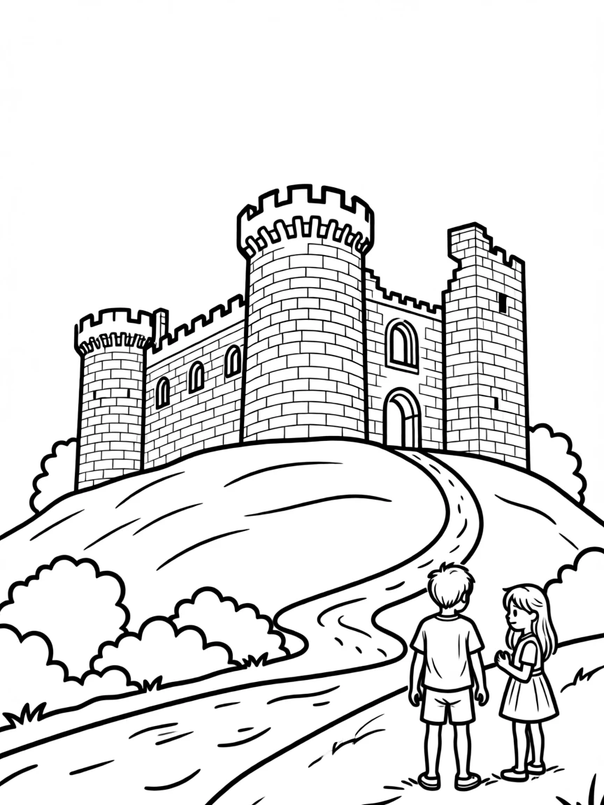 (France) Château de Chinon fortress ruins on hilltop