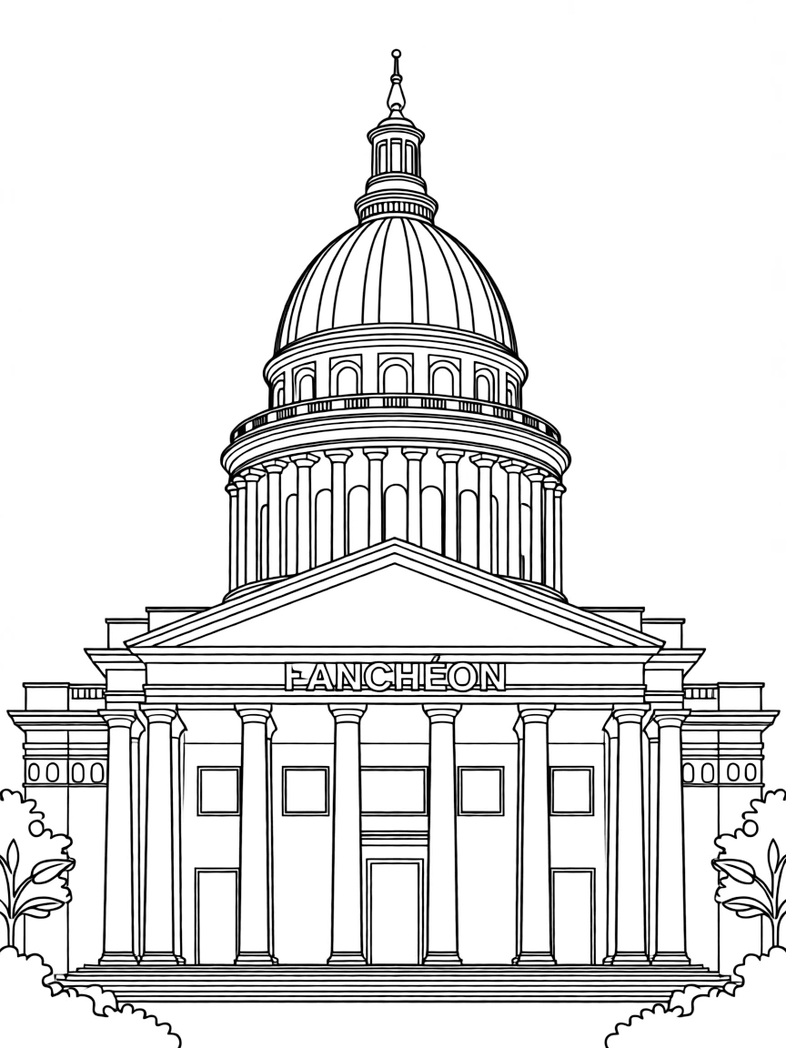 (France) Panthéon dome with classical columns