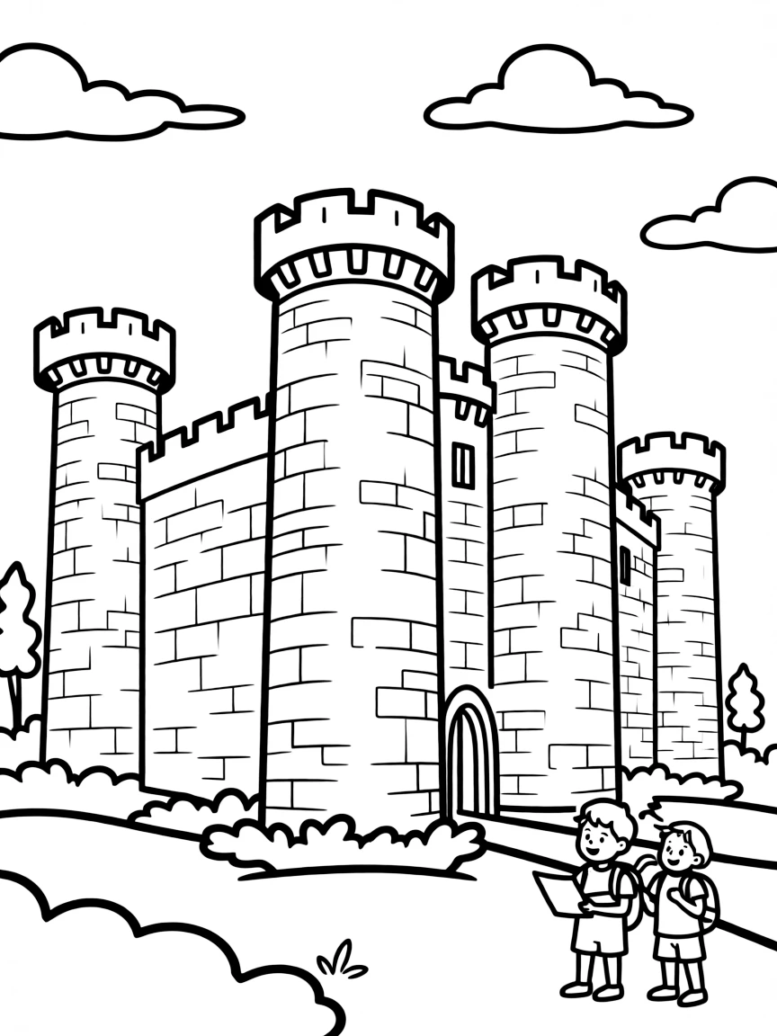 (France) Château de Angers with its massive walls