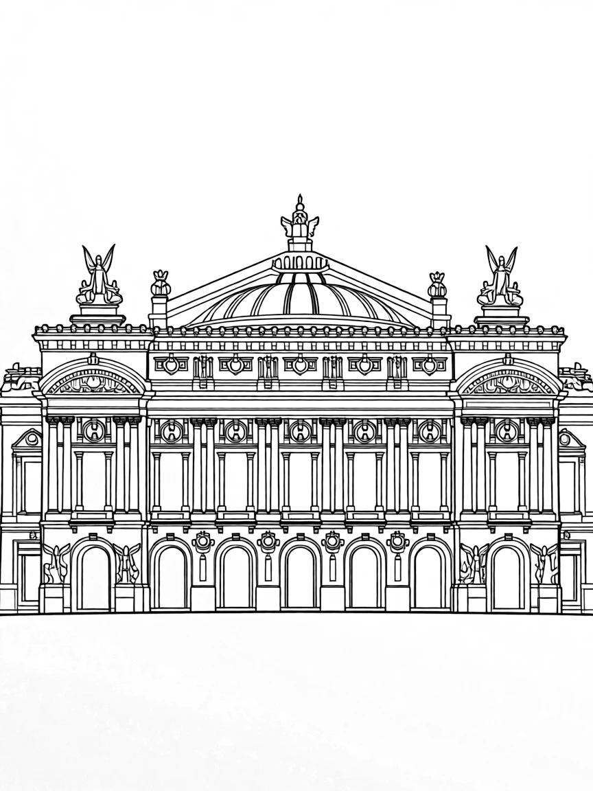 (France) Opéra Garnier facade with sculptures