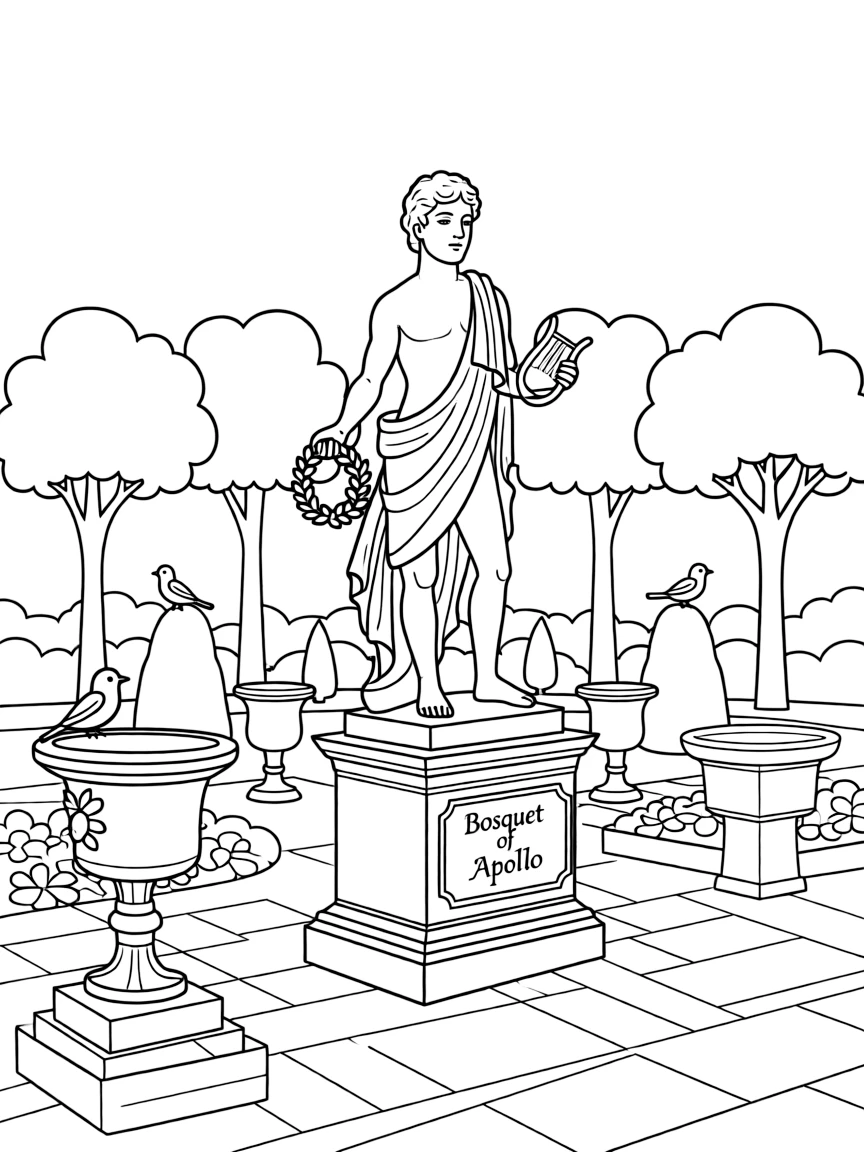 (France) Versailles Bosquet of Apollo classical statuary