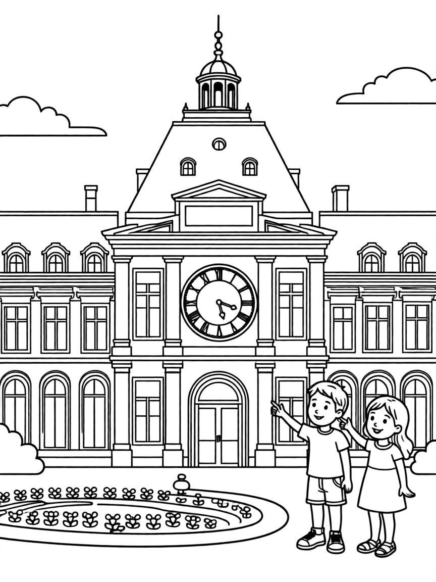 (France) Louvre Pavillon de l'Horloge clock pavilion
